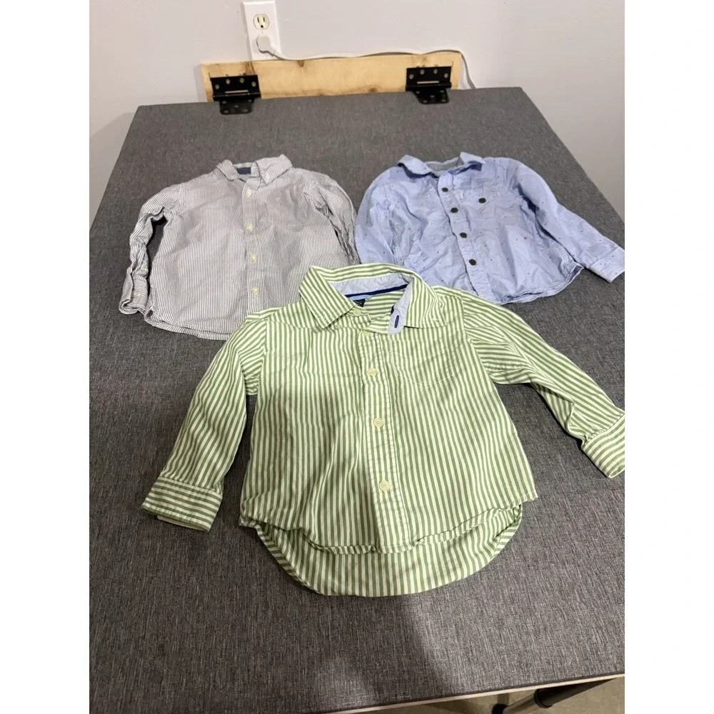Toddler Boy Dress Button Down Shirts Bundle Of 3 Sz 3T